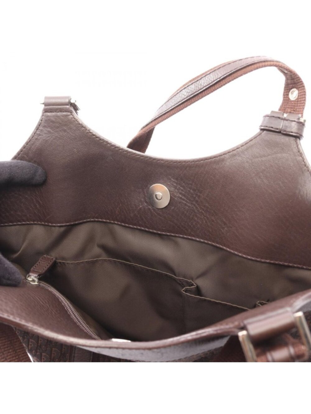 Dior Dio Tote tosnine Tobta Brown Canvas Leather - Picture 5 of 12